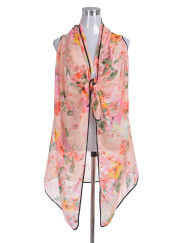 Summer Floral Print Beach Vest