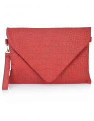 Croc Effect Envelope Clutch Bag