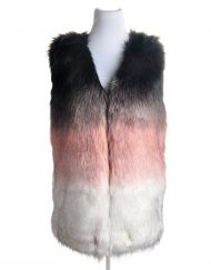 Triple Gradient Colour Fur Gilet