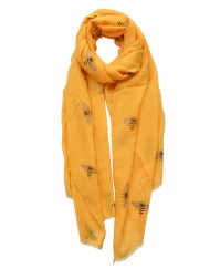 Lovely Yellow Bees Print Scarf