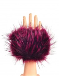 Faux Raccoon Fur Handcuff