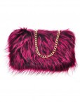 Faux Raccoon Fur Bag