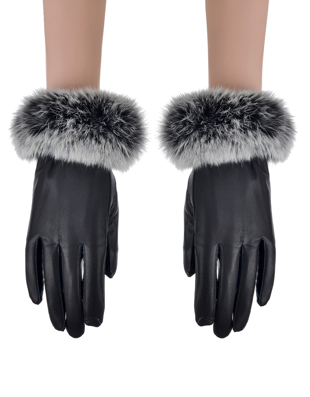 Fluffy Soft Fur Leather Glove Wholesale Price
