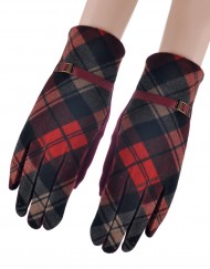 Grid Print Winter Glove Wholesale Price