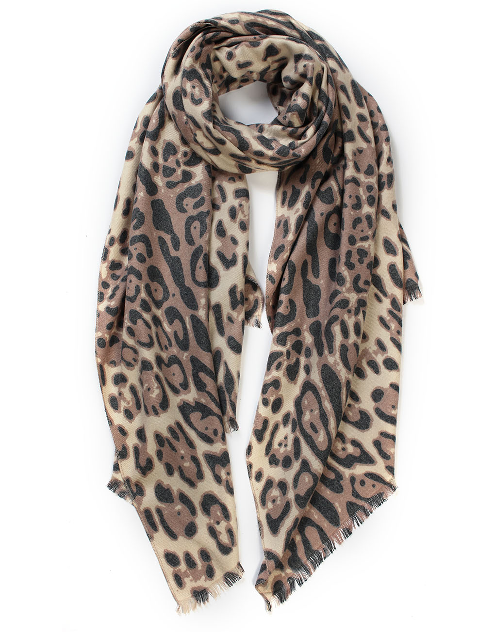 Plain Leopard Print Cashmere Scarf - Luxe Wholesale