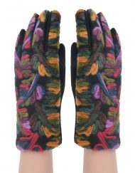 Colourful Woolen Yarn Pattern Surface Glove