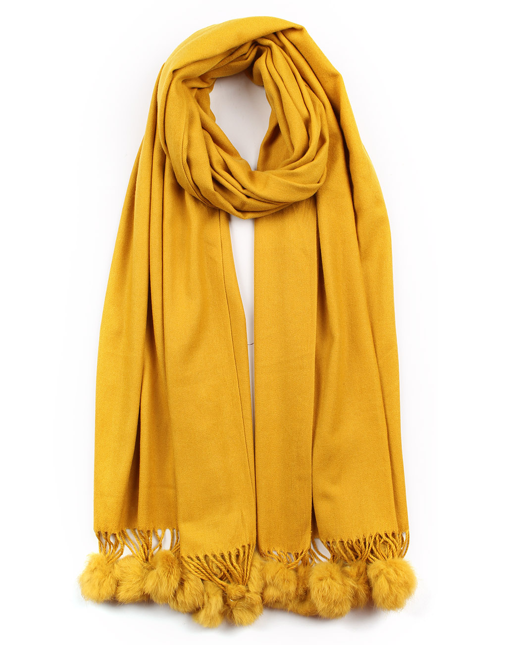 Mustard Cashmere  Plain scarf