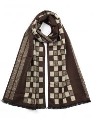 Small Chess Board Print Men's Scarf