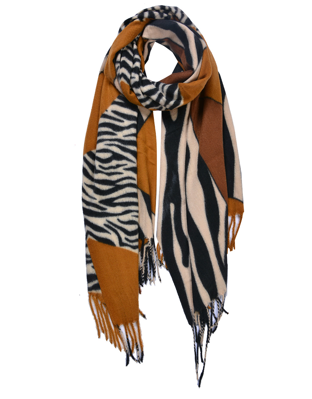 Giraf Forkæle Beskrivelse Zebra Print Winter Scarf - Luxe Wholesale