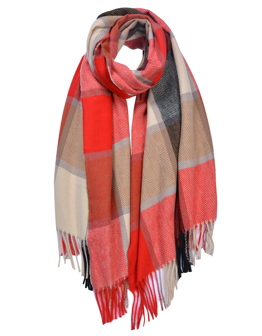 Check Print Winter Scarf Luxe Wholesale