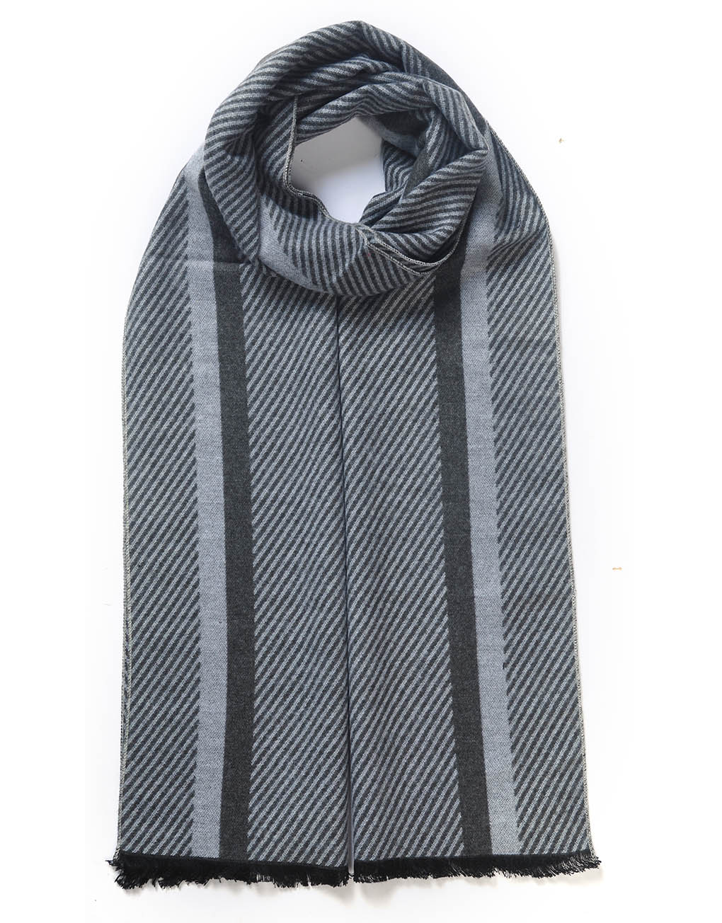 Twill Long Strip Pattern Men Scarf - Luxe Wholesale