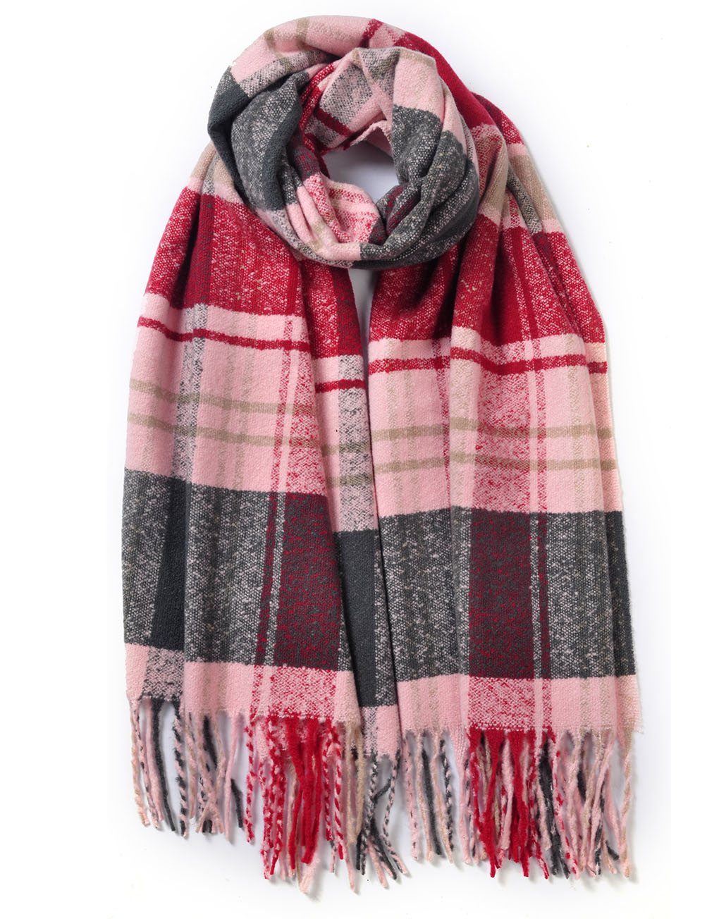 Cindy Check Pattern Winter Scarf Luxe Wholesale
