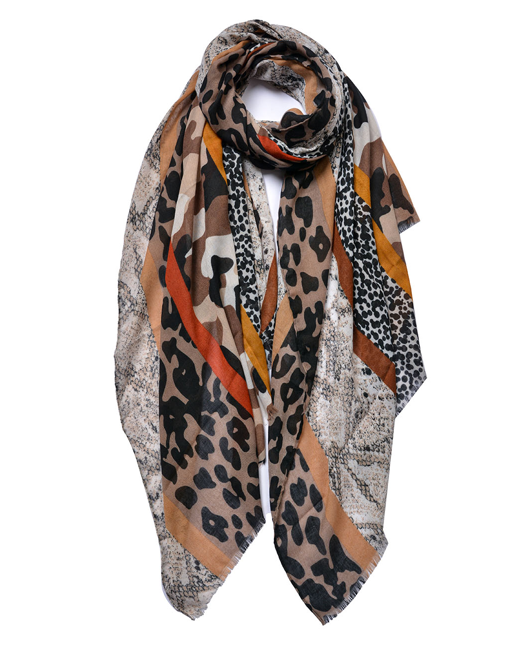 Leopard and Snakeskin Print Scarf Luxe Wholesale